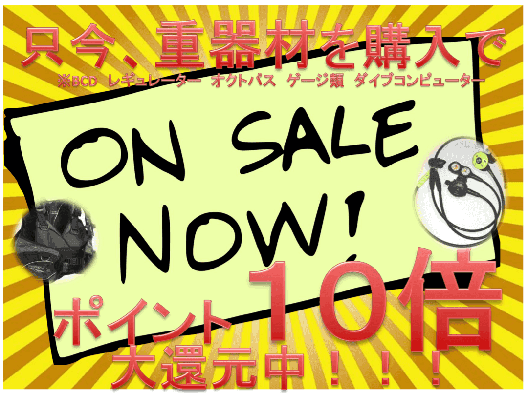 【大 ・大・大チャンス!重器材購入でポイント10倍キャンペーン!!!】 重器材を購入された方にポイントを10倍も還元しちゃいます!