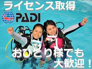 PADIダイビングライセンス取得ならパラダイス倶楽部